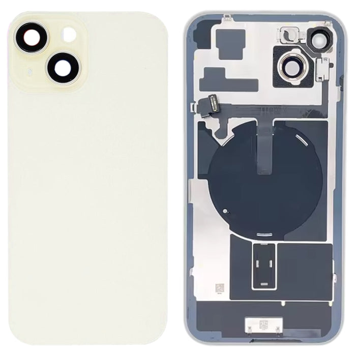 Tapa trasera de batería de vidrio para iPhone 15 Plus con soporte de flash + módulo de carga inalámbrica, For iPhone 15 Plus
