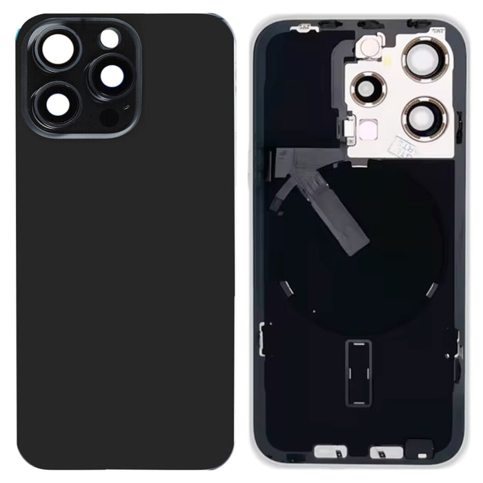 Tapa trasera de batería de vidrio para iPhone 15 Pro con soporte de flash + módulo de carga inalámbrica, For iPhone 15 Pro