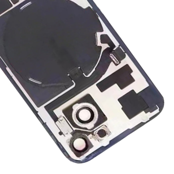 Tapa trasera de batería de vidrio para iPhone 15 con soporte de flash + módulo de carga inalámbrica, For iPhone 15