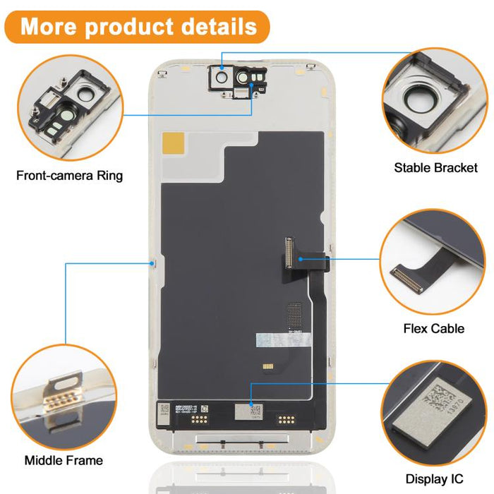 Pantalla OLED suave HXL para iPhone 15 Pro, For iPhone 15 Pro