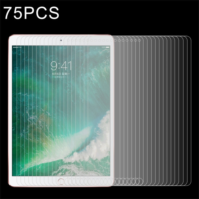 75 PCS para iPad Pro 10,5 pulgadas 0,3 mm 9H Dureza superficial Protector de pantalla de vidrio templado de pantalla completa