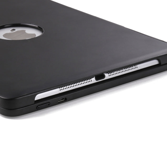 F611 Estuche para tableta con teclado inalámbrico Bluetooth y plano posterior de aluminio con retroiluminación colorida desmontable para iPad Air 2 / 9.7 (2018) / 9.7 pulgadas (2017) / Air / Pro 9.7 pulgadas