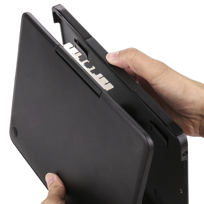 F611 Estuche para tableta con teclado inalámbrico Bluetooth y plano posterior de aluminio con retroiluminación colorida desmontable para iPad Air 2 / 9.7 (2018) / 9.7 pulgadas (2017) / Air / Pro 9.7 pulgadas