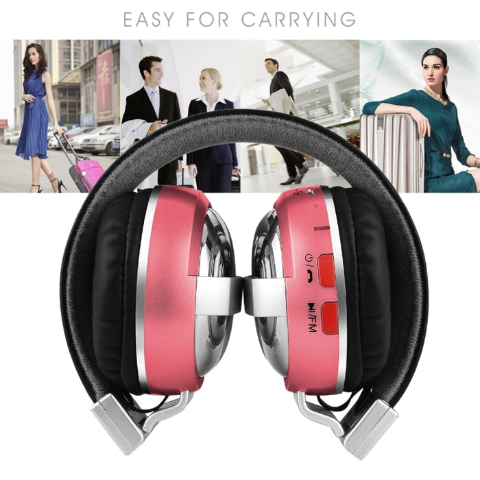 BTH-868 Auriculares Bluetooth con calidad de sonido estéreo V4.2, distancia de Bluetooth: 10 m, compatible con entrada de audio de 3,5 mm y FM
