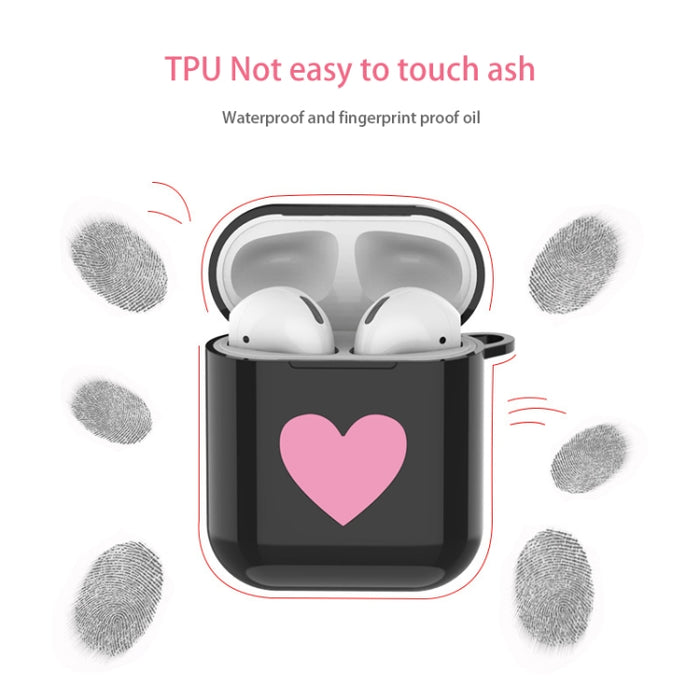 Caja de carga para auriculares inalámbricos Apple con patrón de corazón, a prueba de polvo, a prueba de golpes, funda protectora para exteriores para Airpods