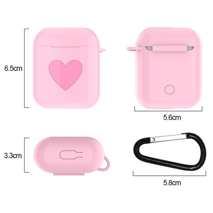 Caja de carga para auriculares inalámbricos Apple con patrón de corazón, a prueba de polvo, a prueba de golpes, funda protectora para exteriores para Airpods