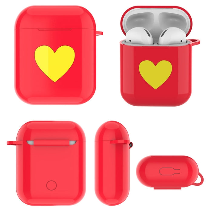Caja de carga para auriculares inalámbricos Apple con patrón de corazón, a prueba de polvo, a prueba de golpes, funda protectora para exteriores para Airpods