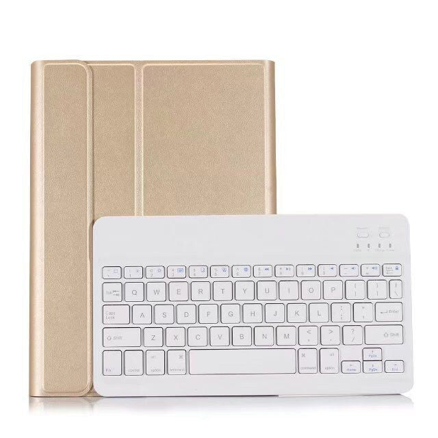 Teclado Bluetooth desmontable + Funda de cuero con tapa horizontal para tableta con soporte para iPad Pro de 9,7 pulgadas, iPad Air, iPad Air 2, iPad de 9,7 pulgadas (2017), iPad de 9,7 pulgadas (2018)