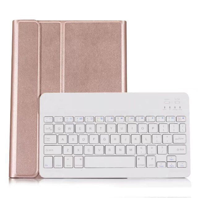 Teclado Bluetooth desmontable + Funda de cuero con tapa horizontal para tableta con soporte para iPad Pro de 9,7 pulgadas, iPad Air, iPad Air 2, iPad de 9,7 pulgadas (2017), iPad de 9,7 pulgadas (2018)