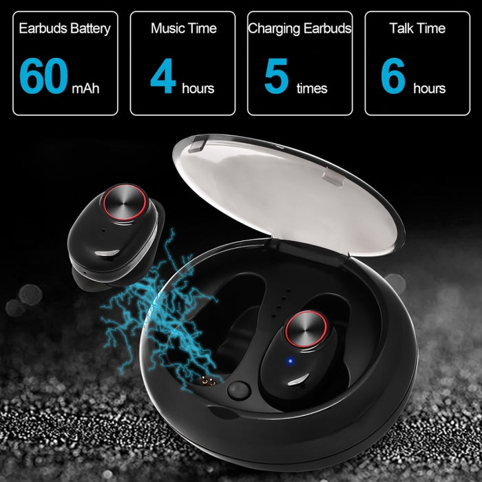 BTH-V5 DSP Auriculares con cancelación de ruido Auriculares deportivos inalámbricos Bluetooth V5.0 con estuche de carga, compatibles con iPhone y Android