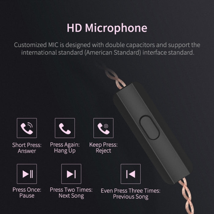 KZ ZSN-auriculares intrauditivos de alta fidelidad, con Control por cable, de cuatro núcleos, circulares, de hierro, con megagraves, sin micrófono