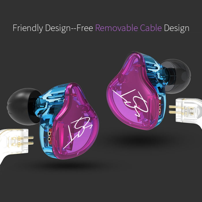 KZ ZST Circle Iron In-ear Mega Bass MP3 Auricular de doble unidad sin micrófono