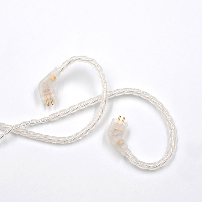 Cable de actualización Chapado en plata y cobre sin oxígeno KZ B de 8 pines para auriculares KZ ZST / ES4 / ZS10 / AS10 / BA10