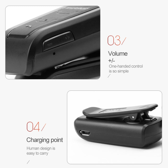 Auriculares Bluetooth antirrobo con recordatorio de vibración y Cable retráctil Fineblue F910 CSR4.1