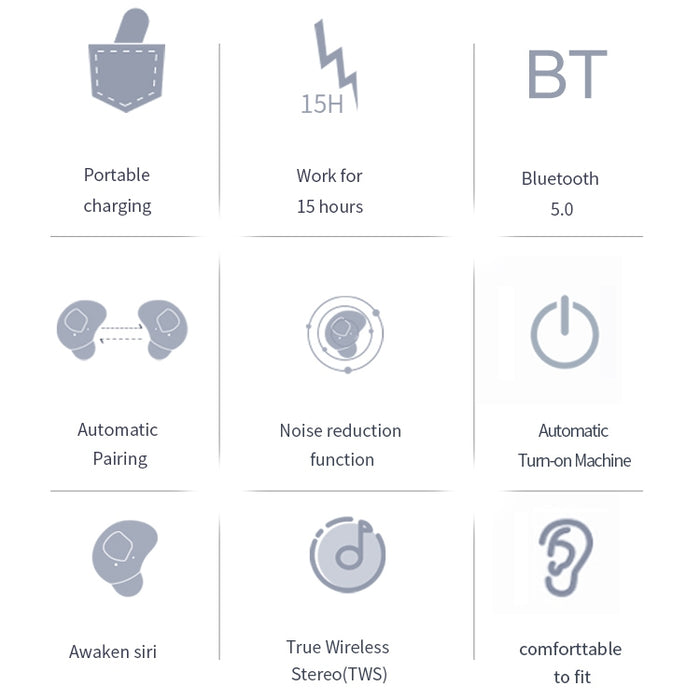 Q2 TWS Bluetooth 5.0 Binaural Estéreo Inalámbrico Deportes Auricular Bluetooth