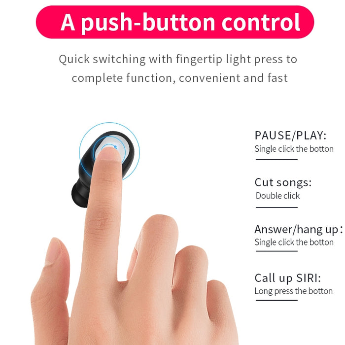 Q2 TWS Bluetooth 5.0 Binaural Estéreo Inalámbrico Deportes Auricular Bluetooth