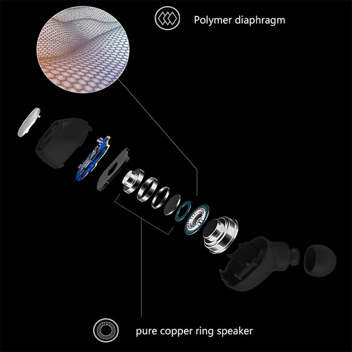 Q3 TWS Bluetooth 5.0 Binaural Estéreo Auricular Bluetooth inalámbrico a juego automático