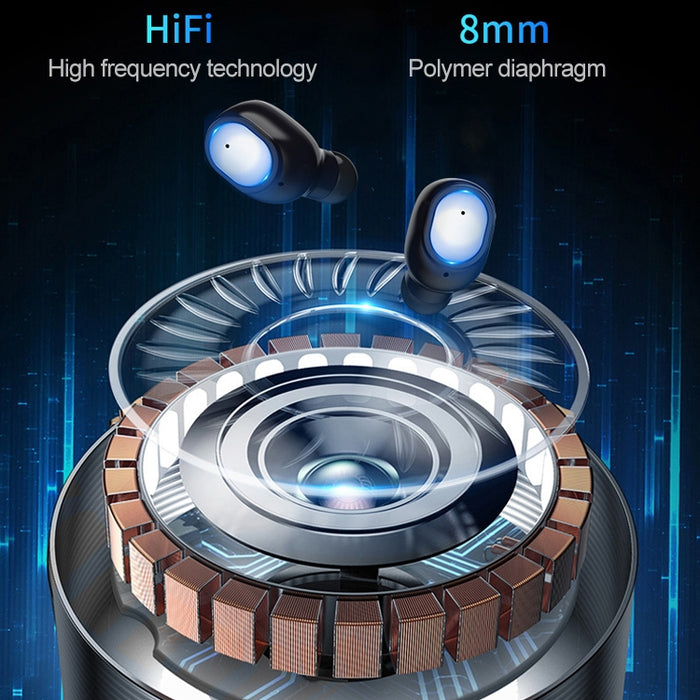 Q3 TWS Bluetooth 5.0 Binaural Estéreo Auricular Bluetooth inalámbrico a juego automático