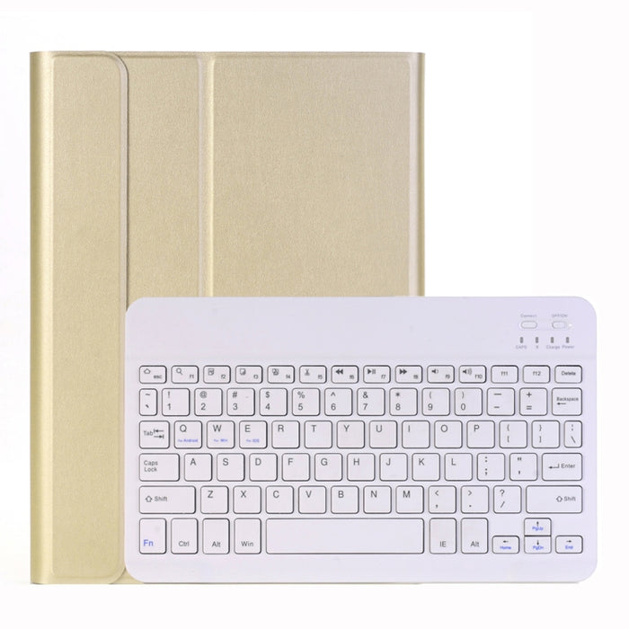 A102 para iPad 10,2 pulgadas Funda de cuero para tableta con teclado Bluetooth desmontable ultrafina y función de soporte