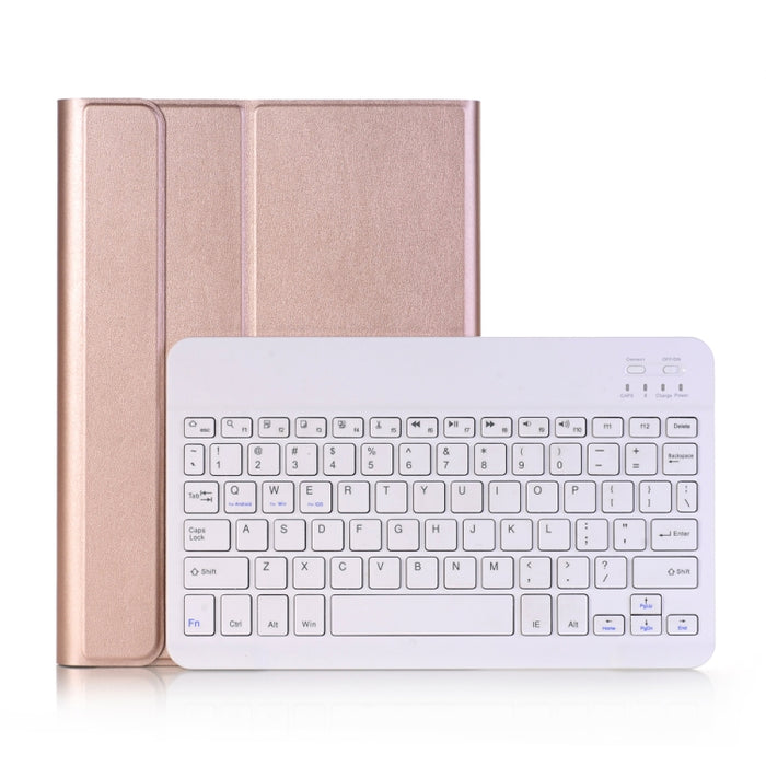A102 para iPad 10,2 pulgadas Funda de cuero para tableta con teclado Bluetooth desmontable ultrafina y función de soporte
