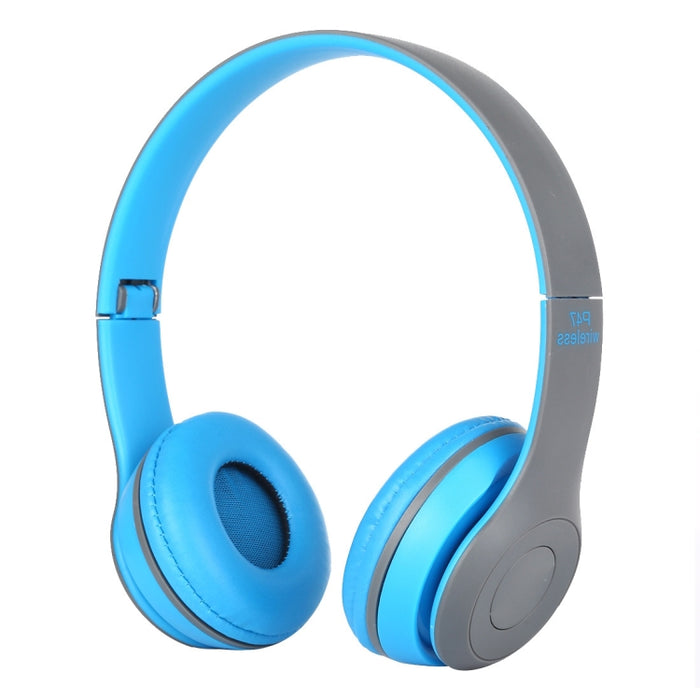Auriculares Bluetooth inalámbricos plegables P47 con conector de audio de 3,5 mm, compatible con MP3 / FM / llamada