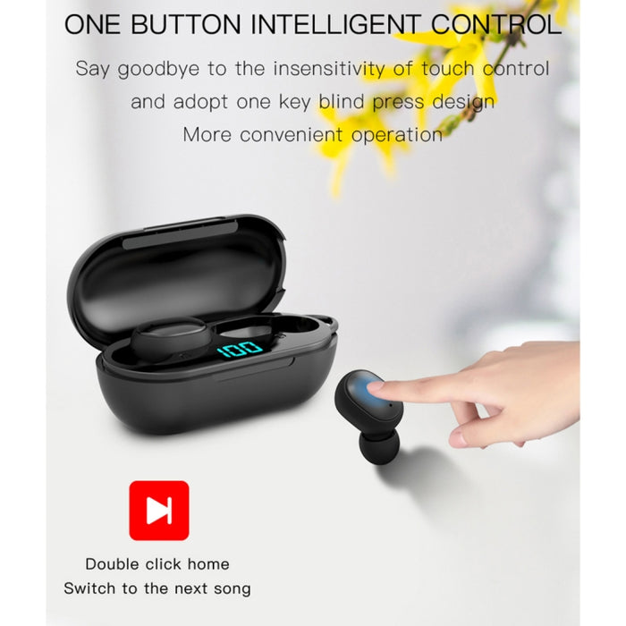 H6 TWS Bluetooth 5.0 Auricular Bluetooth inalámbrico con pantalla digital y caja de carga, soporte para llamadas Siri y HD