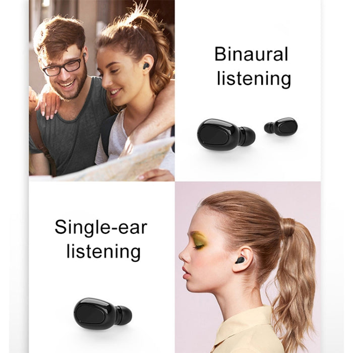 L-21 9D Efectos de sonido Bluetooth 5.0 Auricular Bluetooth inalámbrico táctil con caja de carga, compatible con llamadas HD