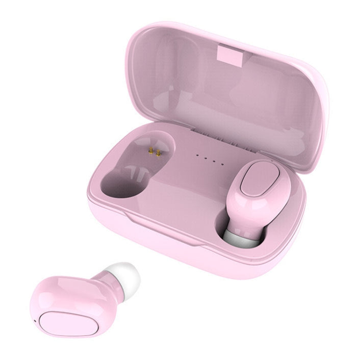 L-21 9D Efectos de sonido Bluetooth 5.0 Auricular Bluetooth inalámbrico táctil con caja de carga, compatible con llamadas HD