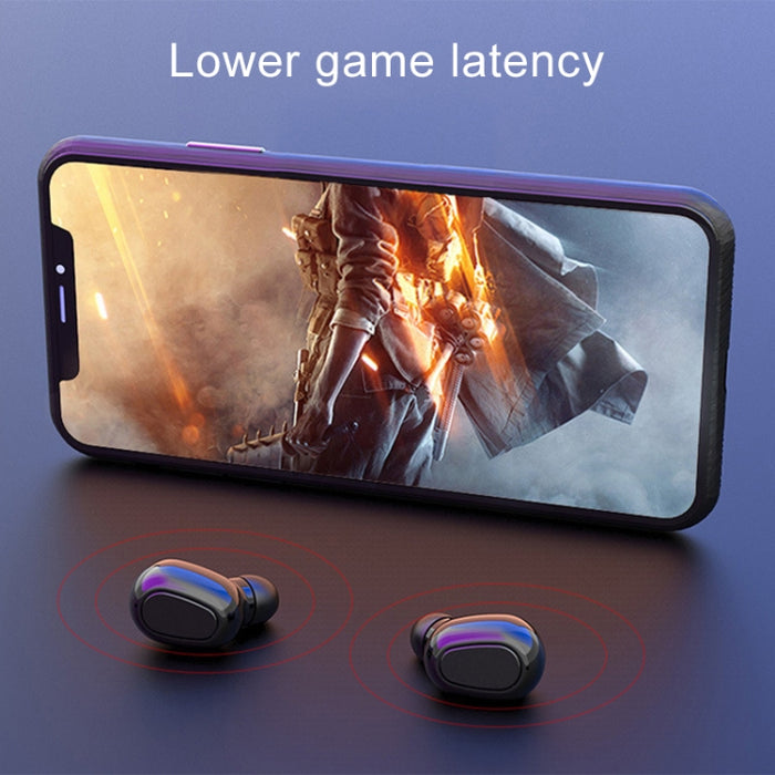 L-21 9D Efectos de sonido Bluetooth 5.0 Auricular Bluetooth inalámbrico táctil con caja de carga, compatible con llamadas HD
