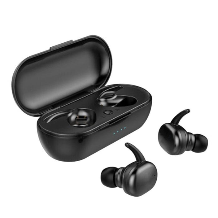 TWS-4 IPX5 impermeable Bluetooth 5,0 auricular Bluetooth inalámbrico táctil con caja de carga, compatible con llamadas HD y mensajes de voz