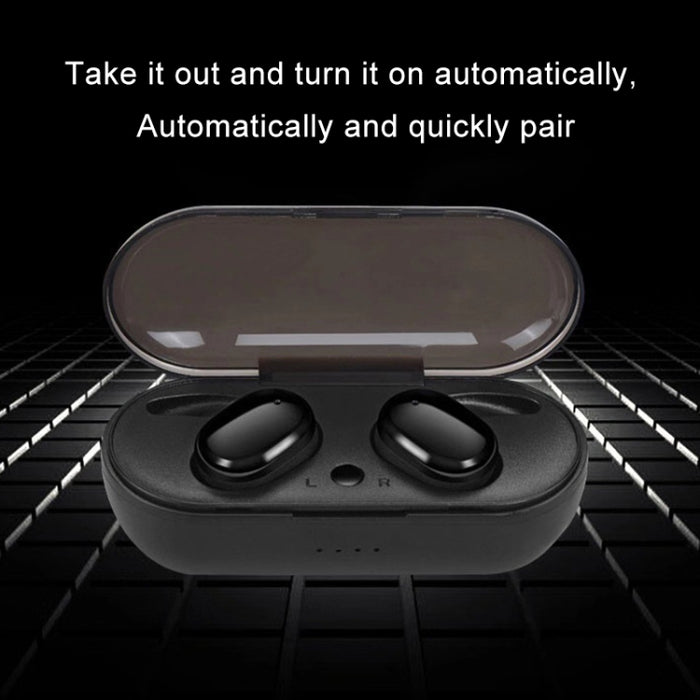 TWS-4 IPX5 impermeable Bluetooth 5,0 auricular Bluetooth inalámbrico táctil con caja de carga, compatible con llamadas HD y mensajes de voz