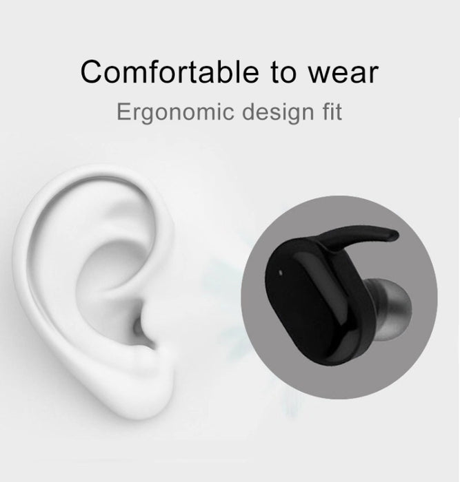 TWS-4 IPX5 impermeable Bluetooth 5,0 auricular Bluetooth inalámbrico táctil con caja de carga, compatible con llamadas HD y mensajes de voz