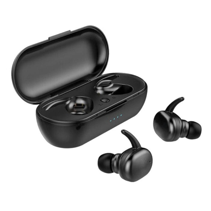 TWS-4 IPX5 impermeable Bluetooth 5,0 auricular Bluetooth inalámbrico táctil con caja de carga, compatible con llamadas HD y mensajes de voz