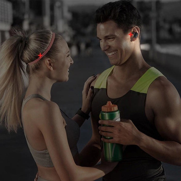 TWS-4 IPX5 impermeable Bluetooth 5,0 auricular Bluetooth inalámbrico táctil con caja de carga, compatible con llamadas HD y mensajes de voz