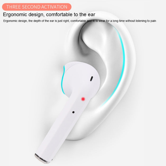 InPods 2 TWS V5.0 Auriculares inalámbricos Bluetooth HiFi con estuche de carga, compatible con emparejamiento automático y control táctil