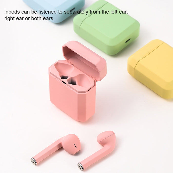 InPods 2 TWS V5.0 Auriculares inalámbricos Bluetooth HiFi con estuche de carga, compatible con emparejamiento automático y control táctil