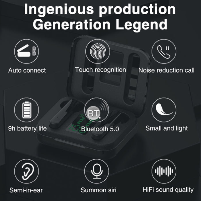 P100pro TWS Bluetooth 5,0 auricular Bluetooth inalámbrico táctil con caja de carga y pantalla Digital inteligente LED, compatible con Siri y llamada