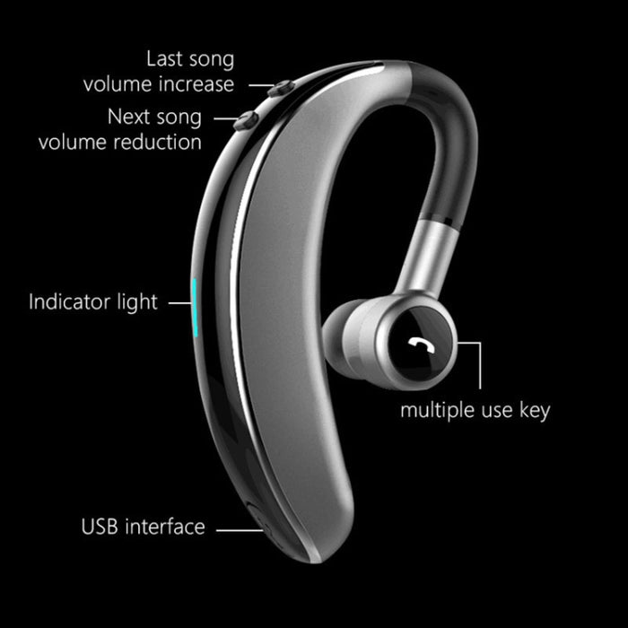 V7 Bluetooth 5.0 Estilo empresarial Auricular inalámbrico estéreo deportivo Bluetooth, soporte para informar el nombre de la persona que llama