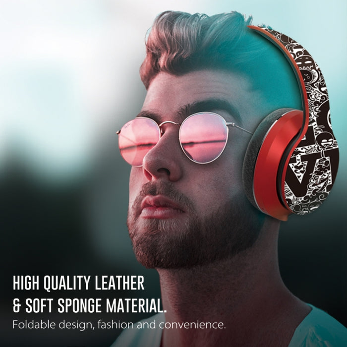 Auriculares inalámbricos Bluetooth V5.0 con patrón de graffiti B1