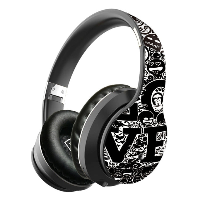 Auriculares inalámbricos Bluetooth V5.0 con patrón de graffiti B1