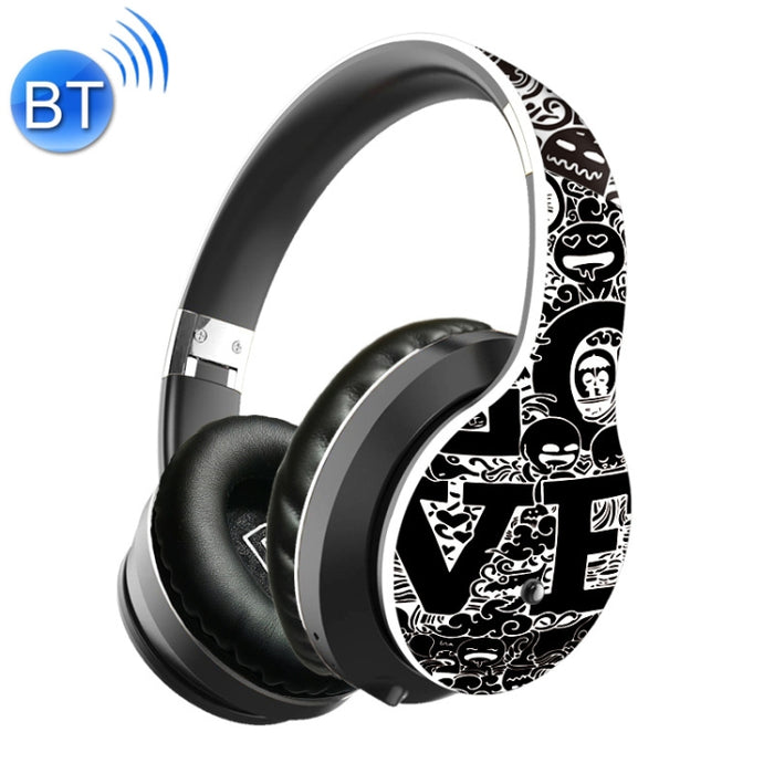Auriculares inalámbricos Bluetooth V5.0 con patrón de graffiti B1