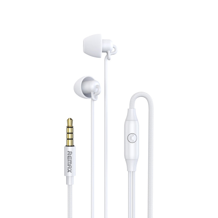 REMAX RM-208 Auricular intrauditivo estéreo para dormir con control por cable + MIC, soporte manos libres