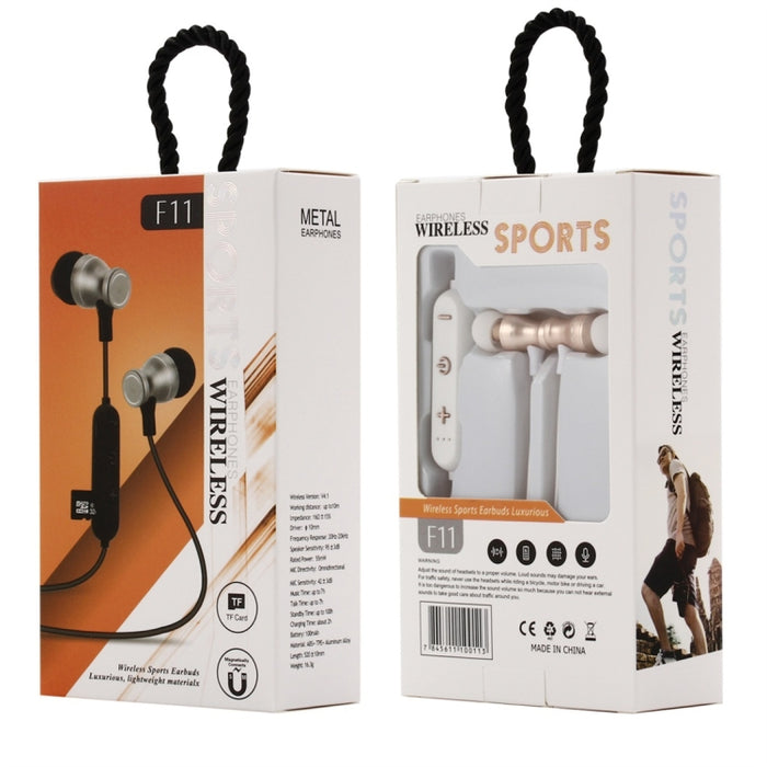 F11 Bluetooth 4.2 Auriculares Bluetooth con diseño de cuello colgante, compatible con reproducción de música, conmutación, control de volumen y respuesta
