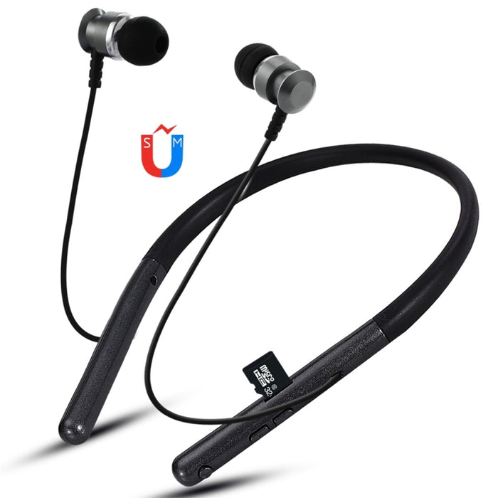 F108 Bluetooth 4.2 Auricular Bluetooth con diseño de cuello colgante, compatible con reproducción de música, conmutación, control de volumen y respuesta