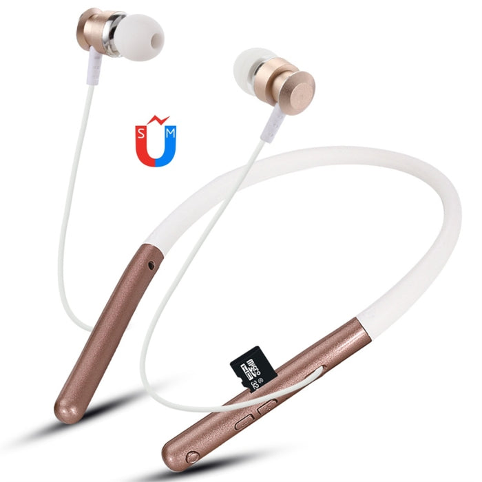 F108 Bluetooth 4.2 Auricular Bluetooth con diseño de cuello colgante, compatible con reproducción de música, conmutación, control de volumen y respuesta
