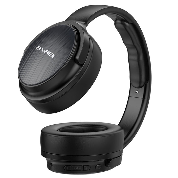 Wei A780BL Bluetooth 5.0 Auriculares Bluetooth inalámbricos con graves plegables y conector auxiliar de 3,5 mm