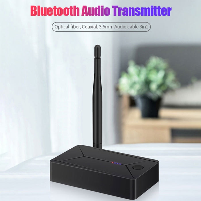 TX13 3 en 1 Transmisor de audio coaxial óptico digital portátil Bluetooth 5.0 con conector de 3,5 mm para altavoz / auriculares Bluetooth
