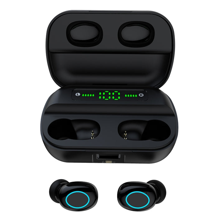 Auricular Bluetooth táctil S11 TWS con caja de carga magnética, compatible con pantalla de alimentación LED de tres pantallas