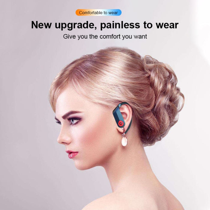 Auricular Bluetooth deportivo inalámbrico Q83 con caja de carga, compatible con pantalla LED de tres pantallas y banco de energía