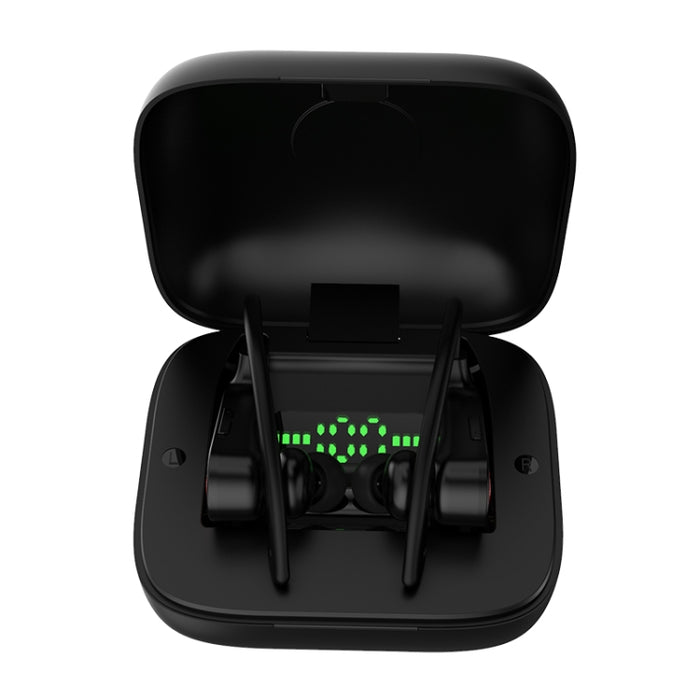 Auricular Bluetooth deportivo inalámbrico Q83 con caja de carga, compatible con pantalla LED de tres pantallas y banco de energía